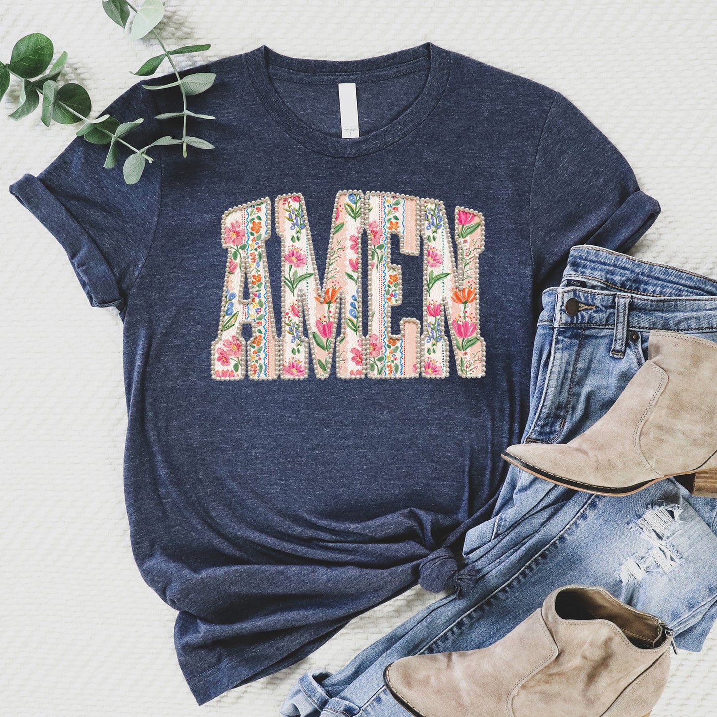 Amen Pearl Floral Tee