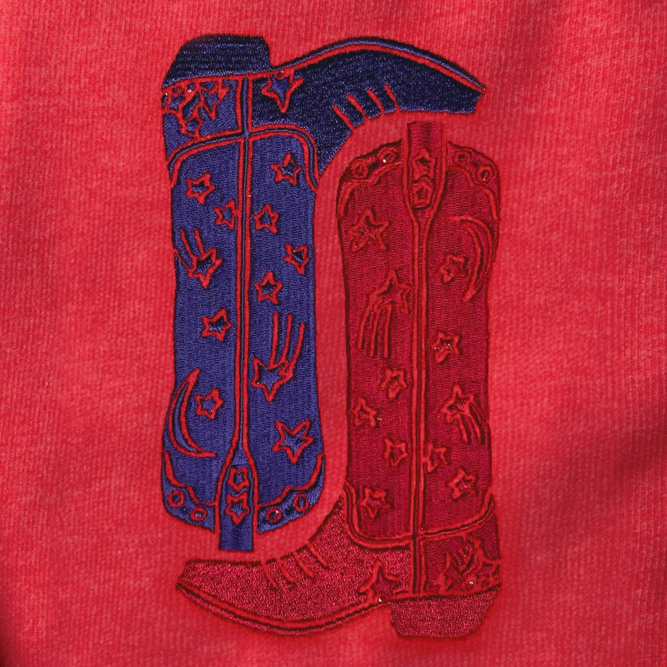 USA Boots Embroidered Crewneck Sweatshirt