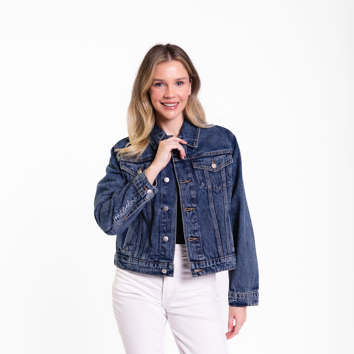 Vintage Washed Spirit Lead Me Denim Jacket