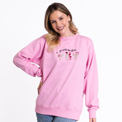 Go With the Float Embroidered Crewneck Sweatshirt