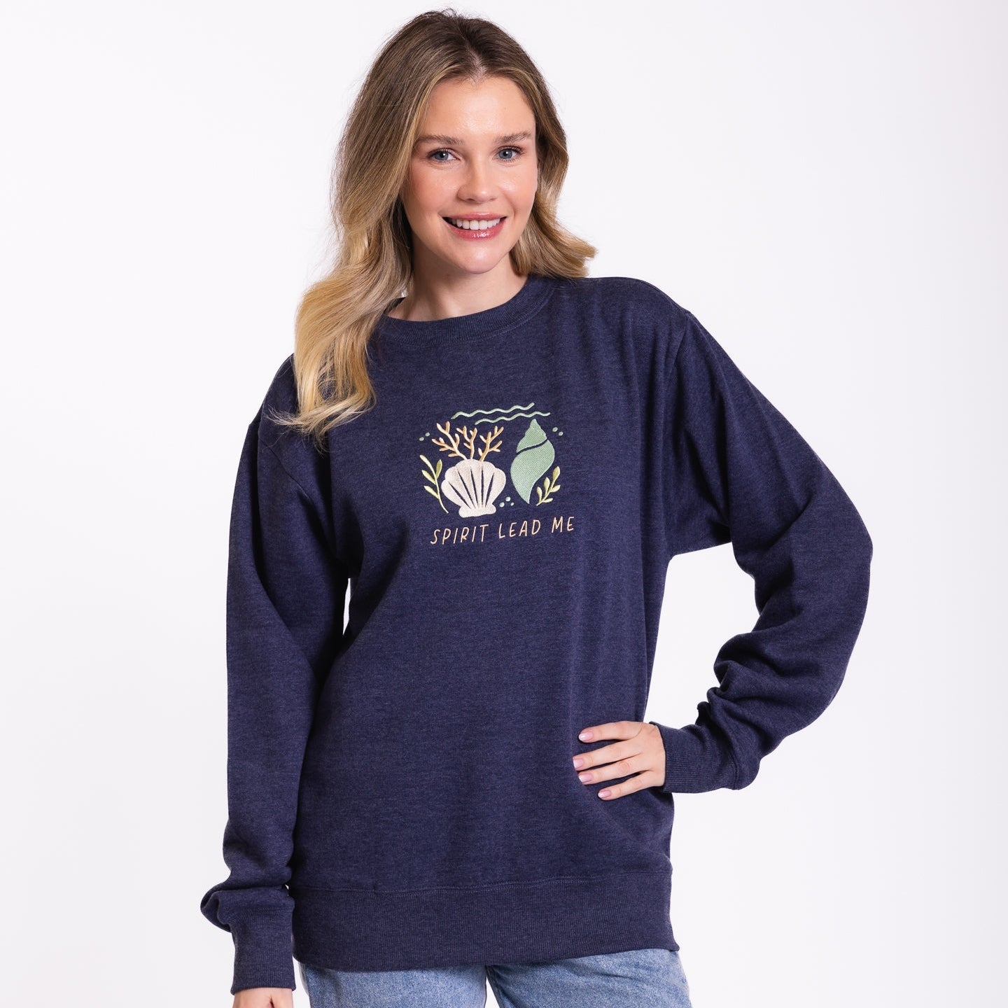 Spirit Lead Me Embroidered Crewneck Sweatshirt