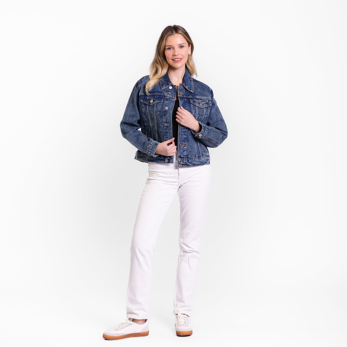 Vintage Washed Not Perfect Just Forgiven Denim Jacket