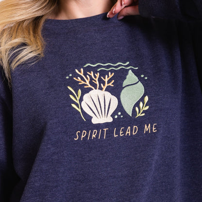 Spirit Lead Me Embroidered Crewneck Sweatshirt