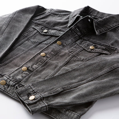 Vintage Washed Faith Over Fear Denim Jacket