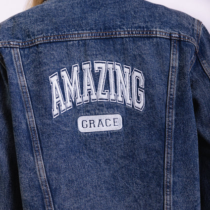 Vintage Washed Amazing Grace Denim Jacket
