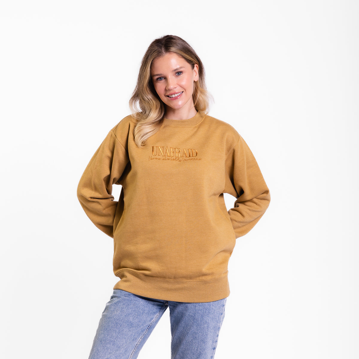 Unafraid Embroidered Crewneck Sweatshirt