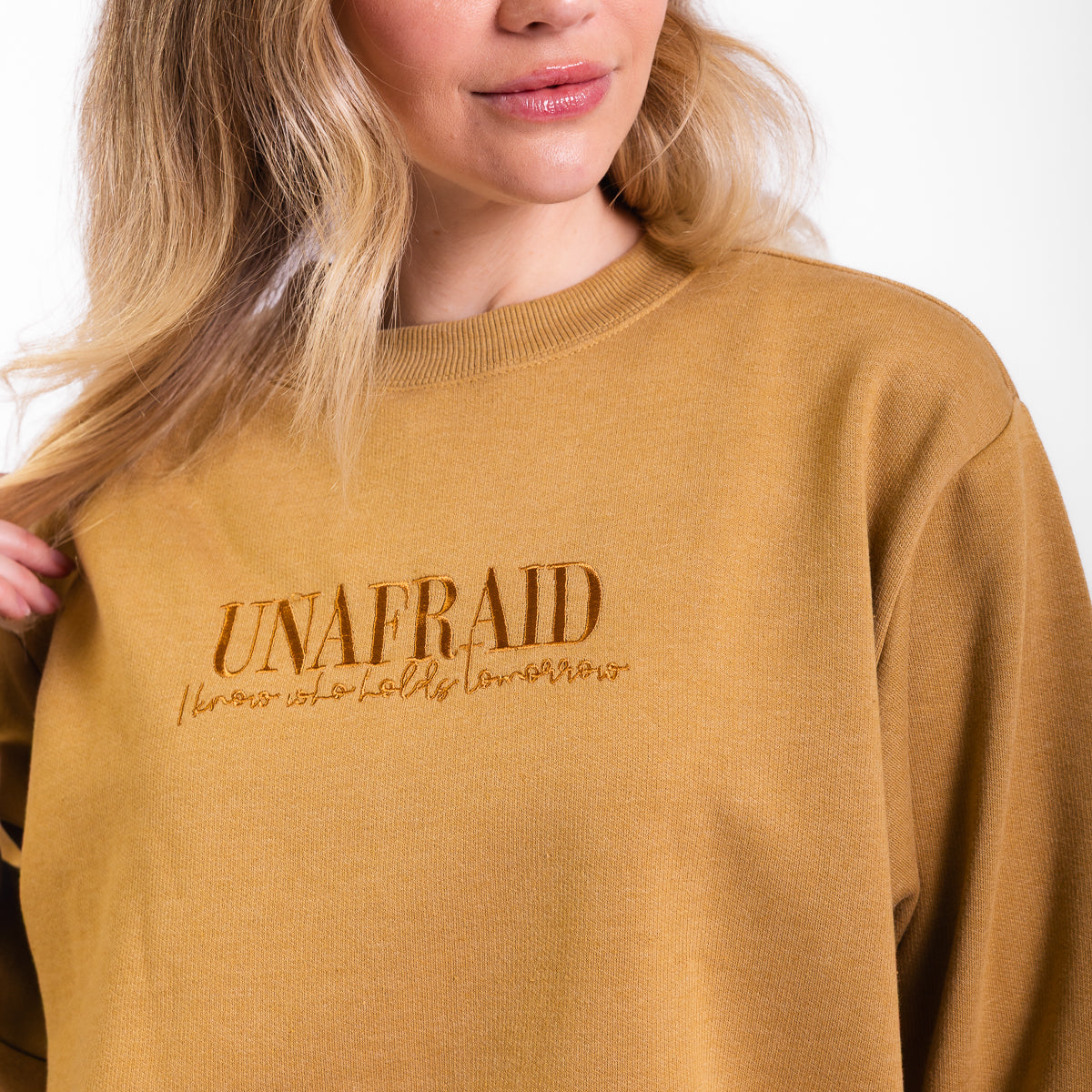 Unafraid Embroidered Crewneck Sweatshirt