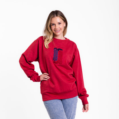 USA Boots Embroidered Crewneck Sweatshirt