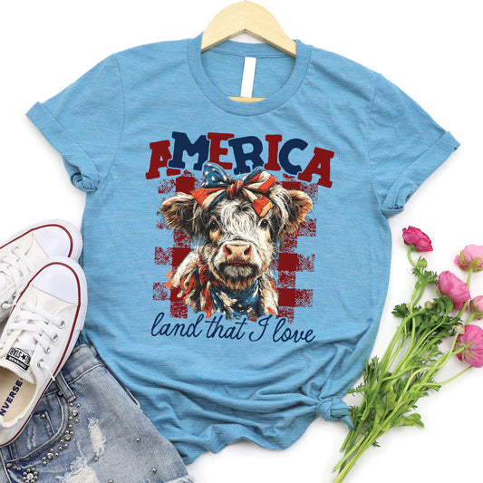 America Cow Tee