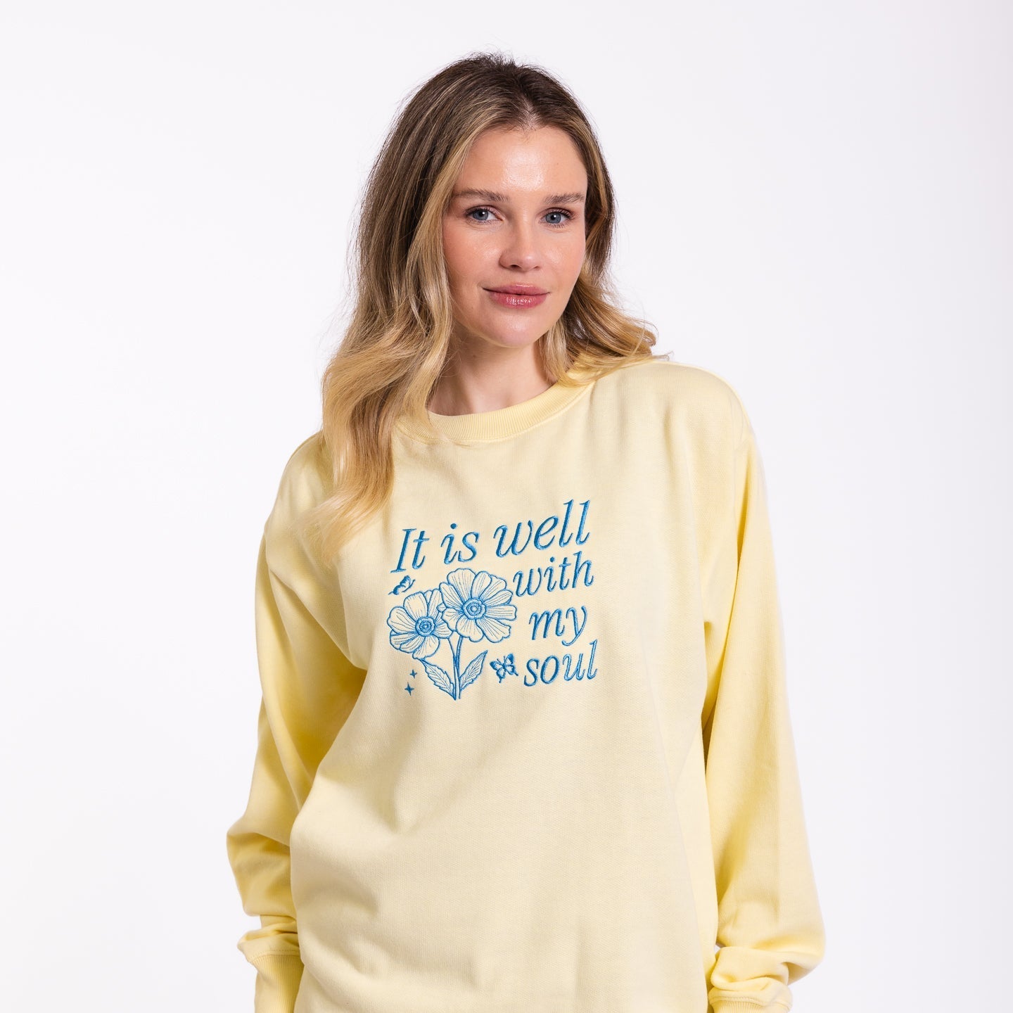 Embroidered It Is Well With My Soul Sweatshirt