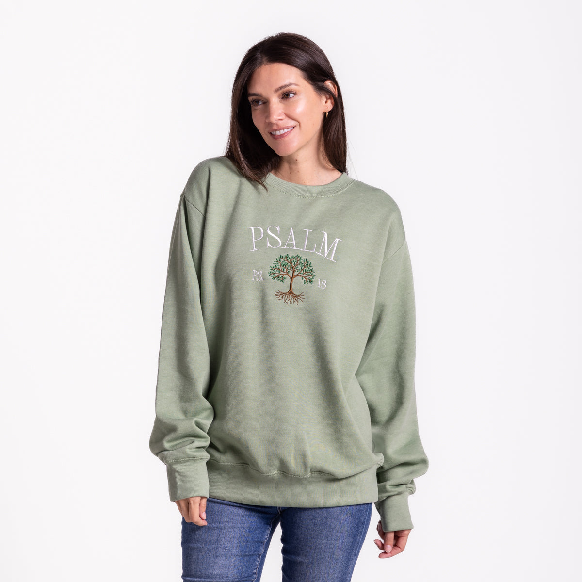 Psalm 1:3 Embroidered Crewneck Sweatshirt